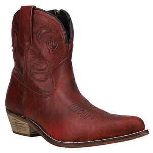 Dingo Women's Adobe Rose Pointed Ankle Western Cowboy Boots